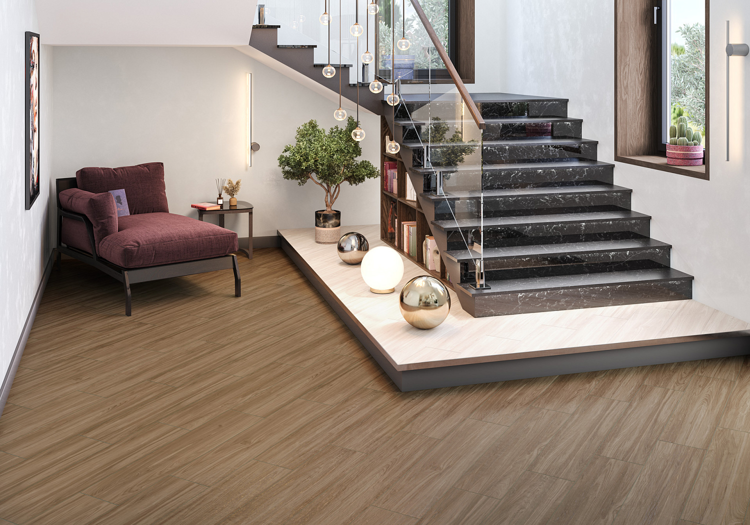 Новинки 2024! Керамогранит Delacora 200x900 с благородной текстурой дерева